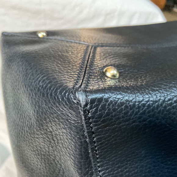 Divina Firenze Black Pebbled Leather Tote/Shoulder Bag - Picture 11 of 15